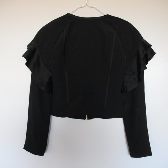 ✨NWOT✨ bebe ruffle zip cropped jacket - Picture 3 of 12